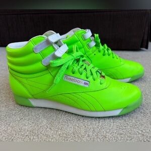 Reebok 10 Women's Freestyle Hi High Top Sneaker Shoes British